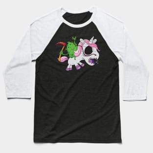 Grim with Unicorn Baseball T-Shirt